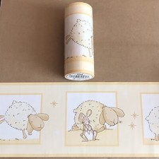 5m Roll of Wallpaper Border - Baby Children Nursery - Sheep & Rabbit - Animals