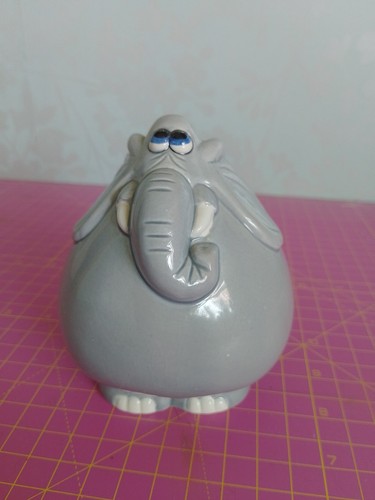 Ceramic elephant piggy bank - ceramic,