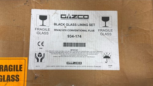 Replacement black glass liner - glass,