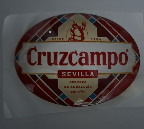 Cruzcampo oval badge - cruzcampo, draft