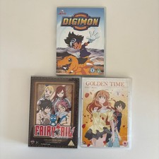 Fairytail, Golden Time & Digimon Anime DVD Boxset Bundle