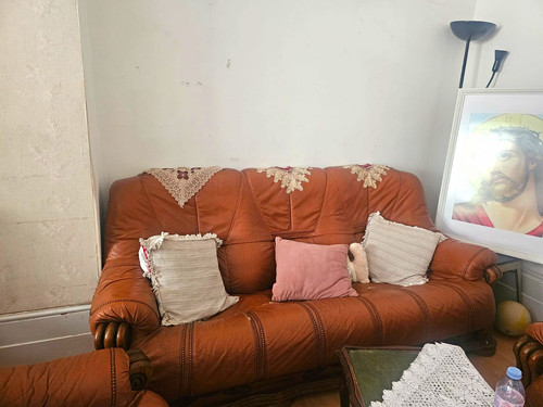 Brown leather piece - leather, 3