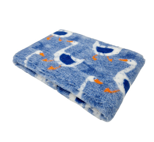 Blue geese pattern vet bed - geese,