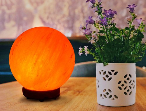 Himalayan salt sphere - himalayan,