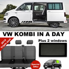 VW T6 T5 Transporter Kombi 1+1+1  conversion - in a day rear seats inc windows