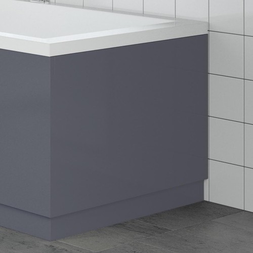 Grey gloss bath panel - grey,