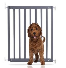 Bettacare Dog Stair Gate, Chunky Wooden Pet Gate, Grey, 63.5cm - 105.6cm