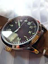 RAF Pilot Pattern 43mm Green Lume Auto Mechanical Watch - Sapphire Glass  New