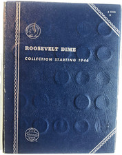 1946-1964 Roosevelt Silver Dimes in Whitman Album