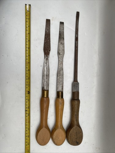 Vintage screwdriver three huge - screwdriver,
