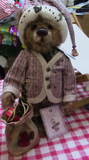 Retired Mohair Charlie bear Christmas time BFC  12/350 41cm 2023 Isabelle + pin