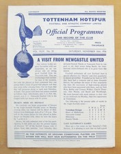 TOTTENHAM HOTSPUR v NEWCASTLE UNITED 1956/1957 Good Condition Football Programme