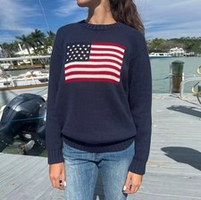 USA y2k flag knit sweater in