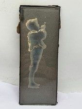 ANTIQUE VICTORIAN CHILD BLOWING BUBBLES GLASS PHOTOGRAPH SCRAPBOOK SILHOUETTE
