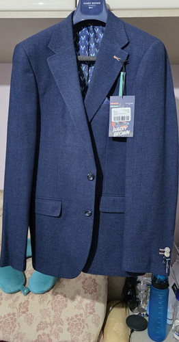 Harry brown mid blue - blue, melange