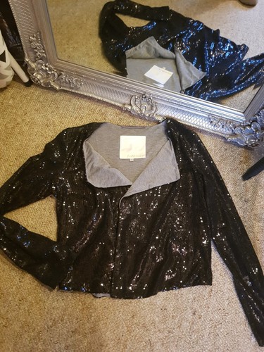 Black sparkly cardigan - black,