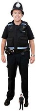 British policeman with helmet - with,