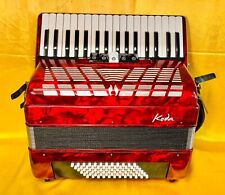 BRAND NEW KODA 34 KEY 72 BASS PIANO ACCORDION RED
