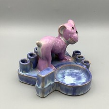 Vtg cigarette holder ashtray, ceramic, made in Japan, monkey 10cm tall