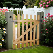 90cm Tall Outdoor Wooden Fence Gates Garden Gate Pedestrian Side Gate w/ Latches