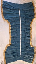 Pair of curtains pelmets in rich Royal blue organza moire material