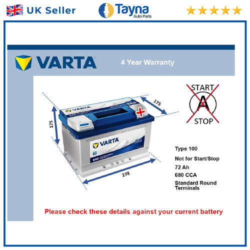 Car battery e43 - battery, varta