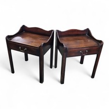 Pair Antique Mahogany Bedside