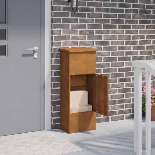 Vidaxl parcel drop box rusty - drop,