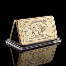 Gold buffalo bullion bar - gold,