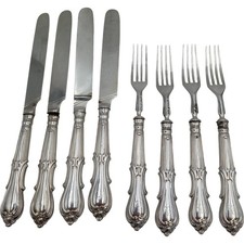 Sheffield Antique Solid Silver Cutlery Set - 8 Pieces