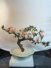 Bonsai Tree Pink Glass Rose