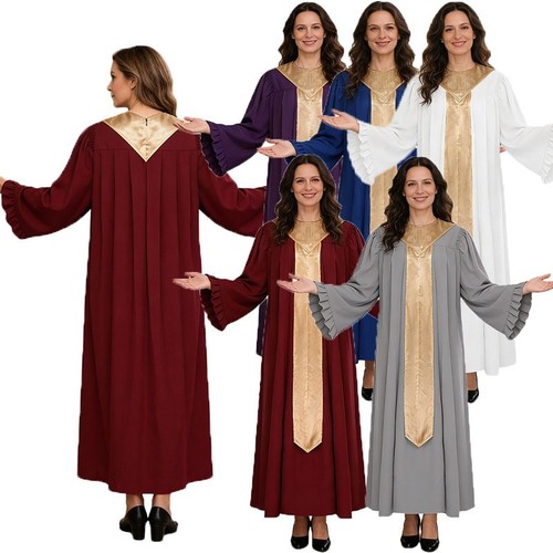 Womens choir robe flared long - choir,