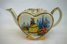 Vintage Lingard Webster Tunstall Crinoline Lady China Teapot – Holds 1.5 Pints