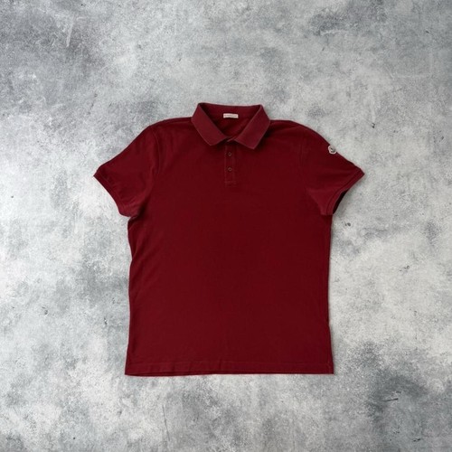 Moncler red polo shirt with - red,
