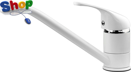White kitchen mixer tap - mixer, |