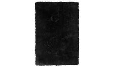 Habitat Recycled Plain Black Shaggy Rug - 170x120cm (895)