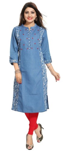 Women ethnic denim - women, blue