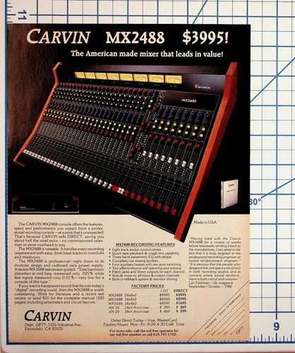 Vintage 1986 carvin - carvin, mx2488
