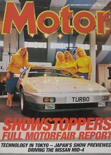 Motor 31 October 1987 featuring Renault 5GT Turbo, Nissan, Mitsubishi Starion