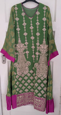 New Threads and Motifs M Chiffon Silk Pakistani 3-Piece Formal Suit Embroidered