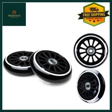 Affordable 100mm Stunt Scooter Wheels - Durable Black Pair with ABEC 9 Bearings