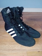 Adidas Boxing Shoes UK Size 11 Men's Black Suede Box Hog 2.0 Trainers BA7928