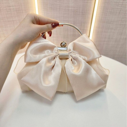 Compact evening bag - evening, satin