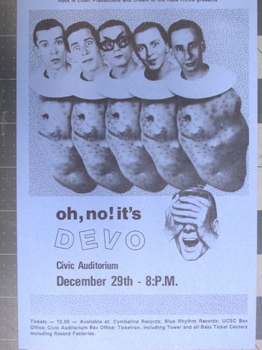 Vtg 1982 punk flyer devo - vtg,