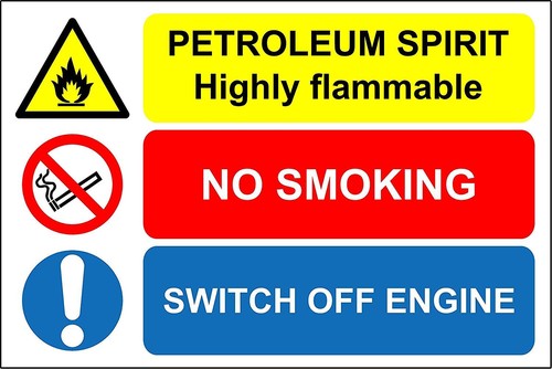 Petroleum spirit smoking - spirit, no