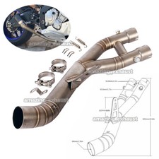 60MM Replace Catalyst Mid Exhaust Link Pipe For Yamaha YZF R1 R1M MT10 2015-2021