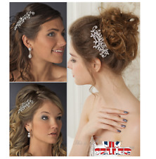 Flower Diamante Pearl Hair Comb Pins Clips Rhinestone Bridal Hair Accessories UK