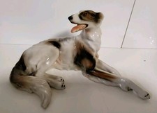 VINTAGE WIEN KERAMOS AUSTRIA PORCELAIN BORZOI RUSSIAN WOLFHOUND DOG