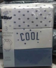 Baby Grow Body Suit - 100% Cotton Boy Girl Unisex Newborn Vest 0/24 Mnth 3pack