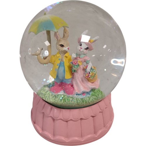 Easter rabbit couple snow - easter,